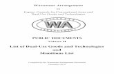 The Wassenaar Arrangement - List of Dual-Use …...Wassenaar Arrangement on Export Controls for Conventional Arms and Dual-Use Goods and Technologies PUBLIC DOCUMENTS Volume II List