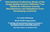 International Proficiency Study of the Single Radial ...International Proficiency Study of the Single Radial Immuno Diffusion Test (SRID) for Influenza Vaccine Manufacturers and Regulators