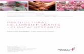 POSTDOCTORAL FELLOWSHIP GRANTS –CLINICAL …...Postdoctoral Fellowship Grants Clinical Research, 2013-2014 Request for Applications | Page 4 of 14 •Must have completed all formal