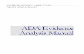 ADA Evidence Analysis Manual · ADA EVIDENCE ANALYSIS MANUAL Preface . How to Use This Manual. he . Evidence Analysis Manual . has been created by ADA to help expert panels and evidence