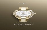 Sky-DwellerThe Oyster Perpetual Sky-Dweller in 18 ct yellow gold with a white dial and an Oyster bracelet. This distinctive watch is characterized by its second time zone display on