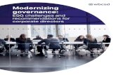 Modernizing governance...Modernizing governance: ESG challenges and recommendations for corporate directors 8 Key findings Not surprisingly, perspectives on sustainability governance