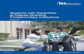 Students With Disabilities at Degree-Granting Postsecondary …nces.ed.gov › pubs2011 › 2011018.pdf · 2011-06-10 · Students With Disabilities at Degree-Granting Postsecondary