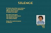 If I think about the word silence I get in my mind is quietness.cirschool.org/creative writing/April 2019/Grade 5 and 6.pdf · 2019-05-07 · SILENCE The only way to avoid violence