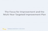 The Focus for Improvement and the Multi-Year Targeted ...district’s Targeted Improvement Plan (TIP) will be addressed by the ILCD Committee/Team 1. The process begins with analysis