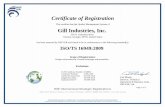 Certificate of Registration Gill Industries, Inc. › wp-content › uploads › 2017 › 01 › Trenton-T… · Gill Industries, Inc. 505 N. Industrial Blvd. Trenton, Georgia, 30752,