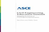 Civil Engineering Education Summit...of civil engineering education currently, and through the middle of the 21st century. Over 200 civil engineering educators, practitioners, and