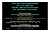 Rules Knowledge Representation for Privacy Policies: RuleML, … · 2004-07-03 · 7/3/2004 Copyright 2004 by Benjamin Grosof. All Rights Reserved Rules for Authorization Policies