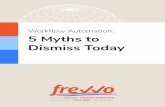 Dismiss Today 5 Myths to - Frevvo · 5 Myths to Dismiss Today. TABLE OF CONTENTS 7 11 15 20 24 3 28 31. INTRODUCTION. TAKE ME TO THE BLOG! Reading about workﬂows for the ﬁrst