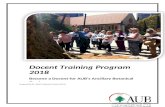 Docent Training Program 2018 … · Web viewIf you are interested in the docent training program please indicate this on your completed application. How do you become a docent? Docents