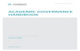 ACADEMIC GOVERNANCE HANDBOOK - University of Canberra · The University of anberra’s governance model follows the traditional model of Australian universities, with the primary