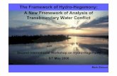Zeitoun - Framework of HH.ppt - WordPress.com · the approach of the FRAMEWORK OF HYDROFRAMEWORK OF HYDRO-HEGEMONY considers two features: A.Varying Intensities of Conflict • i.e.