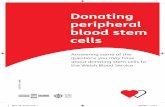 Donating peripheral blood stem cells...peripheral blood stem cells would not be an option for you. 1 1 Stem_cell_donation.indd 2 15/02/2011 11:49 If you can donate peripheral blood