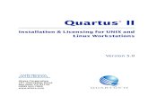 Installation & Licensing for UNIX and Linux Workstations · Quartus II Design Software for HP-UX Workstations Version 5.0 (HP-UX 11.0 only)! Obtaining HP-UX, 64-bit Solaris, and 64-bit