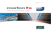 Solid Polycarbonate Sheet€¦ · The Marlon range of polycarbonate sheets represent ideal solutions in structured,corrugated and flat forms for a wide range of applications and projects.Marlon