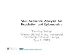 NGS Sequence Analysis for Regulation and Epigenomics - Bioinformaticsbioinformatics.org.au/wp-content/uploads/ws13/sites/3/... · 2013-07-25 · NGS Sequence Analysis for Regulation