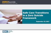Safe Care Transitions in a Zero Suicide Framework Transitions in Zero Suicide...postcard follow-up letters » Leadership fully supported using the postcards. » Handled the HIPAA concerns