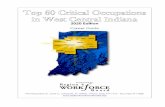 Top 50 Critical Occupations - Indiana · 2020-02-19 · Occupations in West Central Indiana, 2020 Edition. Each occupation page has the following information to provide a beginning
