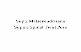 Supta Matseyendrasana Supine Spinal Twist Pose · The Classic Assist ... and release any additional potential straining · Using a shovel contact and your elbow on your inner thigh