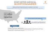 Post-offer Medical Questionnaires · This article is an introduction to Post Offer Medical Questionnaires, which must be used appropriately based on current employment law. It is