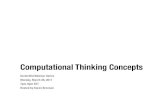 Computational Thinking Concepts · Computational thinking is a fundamental skill for everyone, not just for computer scientists. Wing, Computational thinking