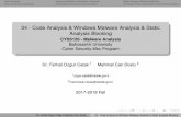 04 - Code Analysis & Windows Malware Analysis & Static Analysis … · 2020-06-13 · Code Analysis Analyzing Malicious Windows Programs Static Analysis Blocking Methods 04 - Code