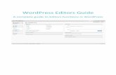 WordPress(Editors(Guide( - IEEE · Profile& Hereyoucanupdateanyof! yourpersonalinformation,includingyourpassword,whichis! found!atthebottomofthispage.Clickonthe Update!Profile buttonwhenyou'redo