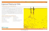 1 Lipovol Natural Oils - Azelis Canada...Our Lipovol® Natural Oils are pure, high quality oils that can provide a va-riety of benefits to your formulation. The current market demand