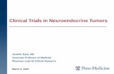 Clinical Trials in Neuroendocrine Tumors · Mutations seen in many pancreatic neuroendocrine tumors are required for this mechanism to be activated Dependent on homologous recombination