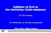 Addition of MeS and MnOx to the GTT Oxide database · 2018-03-19 · The associate species containing Zn were added in order to describe the liquid phase in the Al 2 O 3-CaO-CrO x-FeO