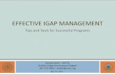 EFFECTIVE IGAP MANAGEMENTanthc.org/wp-content/uploads/2016/01/IGAP_IGAPManagementPres… · EFFECTIVE IGAP MANAGEMENT Tips and Tools for Successful Programs Desirae Roehl – ANTHC