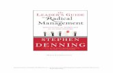 Steve Denning: best keynote speaker on leadership innovation ... - … · 2010-10-31 · It’s like having an extended conversation with Steve Denning, who is one of today’s most