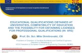 EDUCATIONAL QUALIFICATIONS OBTAINED AT UNIVERSITIES ... · Educational Qualifications and Levels of Education - obtained at Universities in countries members of IIRS, - obtained Diplomas