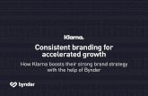 Consistent branding for accelerated growth · Klarna’s marketing and branding strategy is key to creating competitive differentiation in a crowded marketplace, providing a brand