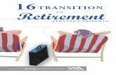 16TRANSITION · Retirement Strategy Insights. Federal Budget 2016 On 3 May the Treasurer, Scott Morrison, released the Government’s 2016/17 Budget. Proposed measures in the Budget