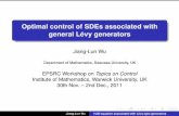 Optimal control of SDEs associated with general Lévy ...Øksendal, Sulem (“Applied Stochastic Control of Jump-Diffusions”, Springer, 2005); Math Finance 19 (2009); SIAM J Control