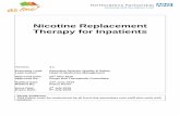 Nicotine Replacement Therapy for Inpatients...Appendix 2 Protocol for the supply of Nicotine Replacement Therapy (NRT) by level 2 trained smoking cessation advisors Appendix 3 Smoking