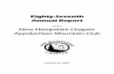 of the New Hampshire Chapter Appalachian Mountain Club · the Appalachian Mountain Club was held at the Pheasant Ridge Country Club in Gilford, New Hampshire on October 7, 2006. The