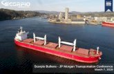 Scorpio Bulkers - JP Morgan Transportation Conference · 2) Based on Q1-19 guidance in February 14, 2019 in Company’s earning release 3) Stock price has been retroactively adjusted