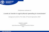 Levels & trends in agricultural spending & investment · Agricultural expenditure per worker, average 1990-2007 (USD PPP log) Growth in ACS per worker, 1990-2007 (%) Figure : Agricultural