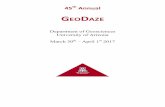 GeoDAZE Program Edits Mar23 Resized refonted - University of Arizonaearth.geo.arizona.edu/17/info/GeoDAZE_Program_2017.pdf · 2017-03-28 · Mineralogy 11 Tectonics ... porphyry copper