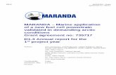 MARANDA – Marine application of a new fuel cell powertrain ...Deliverable 1.3 4 MARANDA, H2020 FCH JU project no. 735717 2. Work Progress and Achievements during the 1st year The