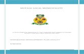 MUTALE LOCAL MUNICIPALITY APPROVED 2016-17 IDP.pdf · 1 MAYORS FOREWORD It gives me pleasure ... On behalf of Mutale Municipality Council, I hereby acknowledge with appreciation the