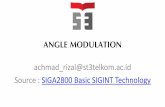Angle Modulation - Achmad Rizal Danisya · Angle modulation, either PM or FM, varies the frequency or phase of the carrier wave. Because of the practicalities of implementation, FM