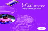 fair gamEs?€¦ · The goods involved included athletic footwear, sportswear and sporting goods such as soccer balls. In addition to the brand-named companies, the campaigns began