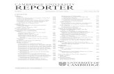 CAMBRIDGE UNIVERSITY REPORTER - For staff › reporter › 2015-16 › weekly › 6431 › 6431.pdf · • School of Clinical Medicine: Dr Nita Forouhi and Dr Fumiaki Imamura, MRC