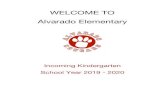 WELCOME TO Alvarado Elementaryalvaradoschool.net/wp/wp-content/uploads/2014/01/2019_2020-Welc… · We are so excited to welcome you to Alvarado Elementary! Alvarado Elementary is