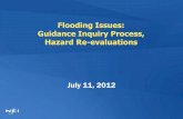 Flooding Issues: Guidance Inquiry Process, Hazard Re-evaluations · 2012-07-20 · Dam Failures - June 13. th. meeting Three levels of agreement – Can dam failure possibility be