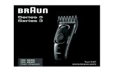 Series 5 Series 3 - Braun · 1a Long hair clipping comb 14 – 35 mm (HC 5050 only) 1b Short hair clipping comb 3 – 24 mm 2 Cutting system 3 Length selector 4 On/off switch with