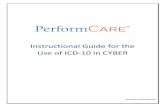 Instructional Guide for the Use of ICD-10 in CYBER ... · CYBER can be accessed via the PerformCare website ... Family Crisis Plan and Individual Crisis Plans Crisis Assessment Tool